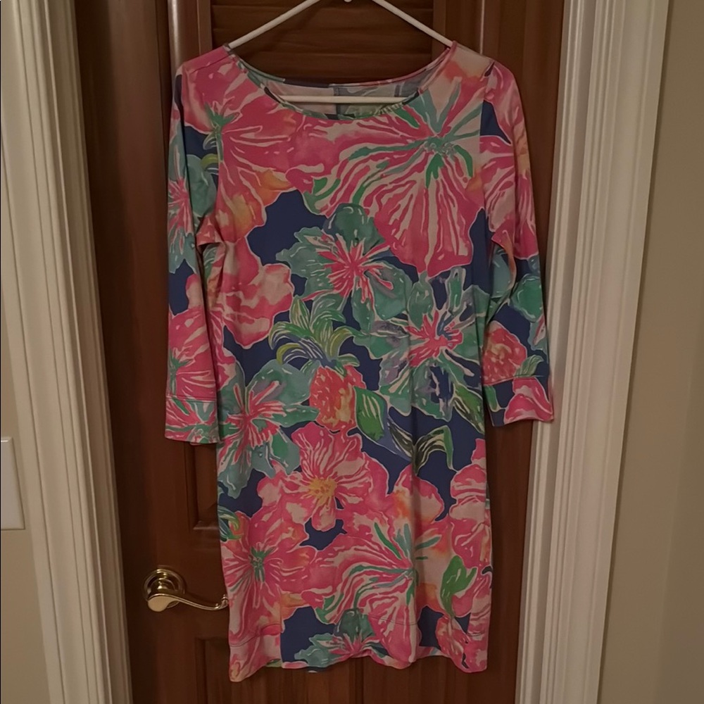 Lilly Pulitzer Orange Pink Sheath Dress Casual Resort Wear